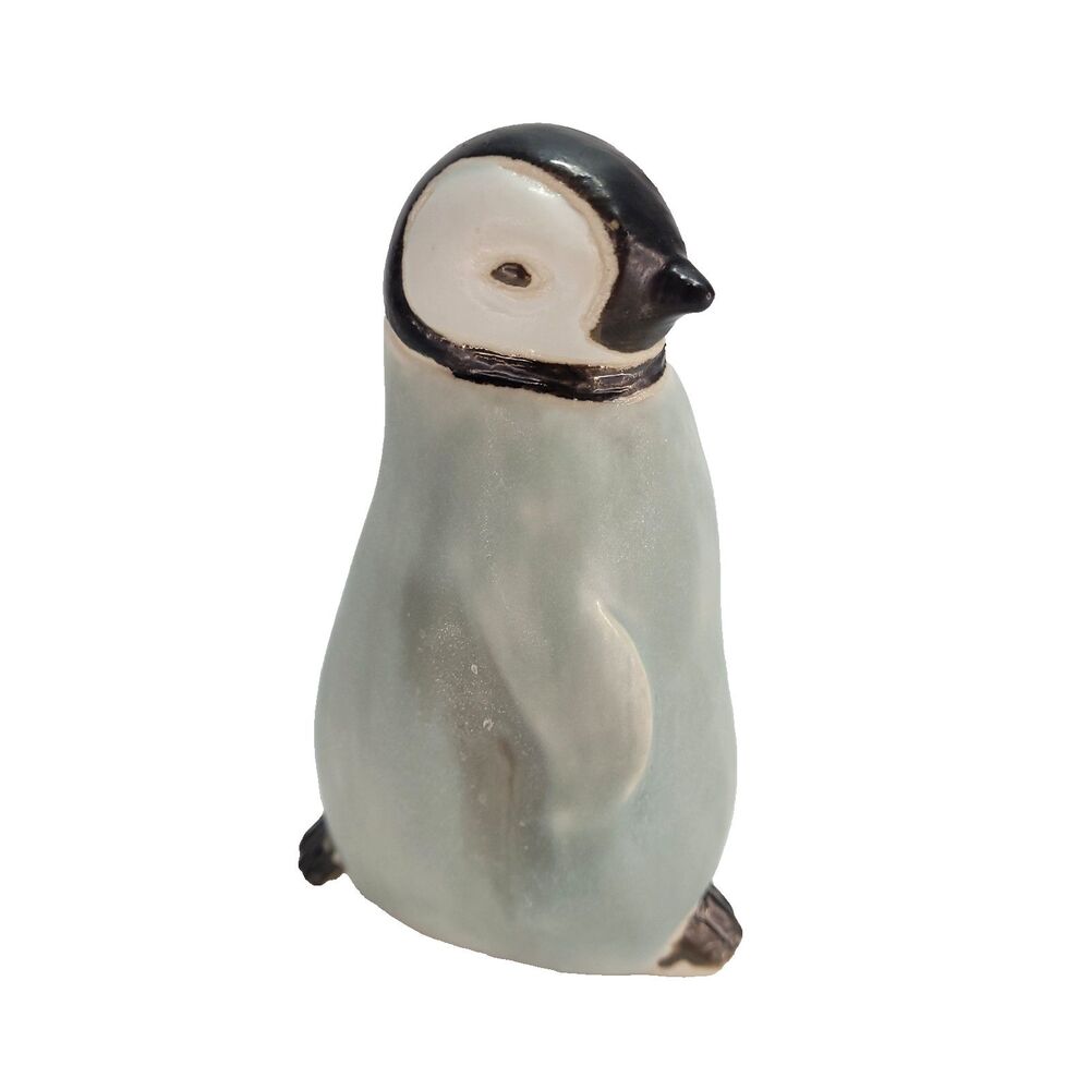 VTG ANDERSEN DESIGN STUDIO BABY PENGUIN 5" FIGURINE POTTERY SOFT BLUE & CREAM